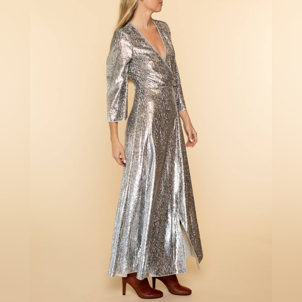 Forte Forte Wrap Dress -Metallic Velvet Animal Print. Worn 1x. Perfect condition